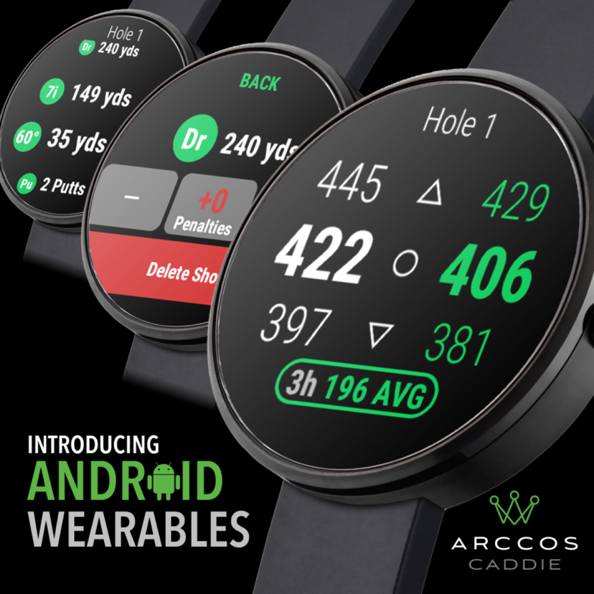 Arccos Caddie golf app targets pins adds Android Wearables